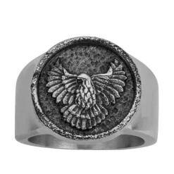 Bague Homme Chevalière Aigle PHEBUS LEGEND Acier