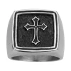 Bague Homme Chevalière Croix PHEBUS LEGEND Acier