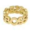 Bague Homme HUGO BOSS Acier Doré Taille M 1580446M