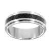 Bague Homme PHEBUS Laon Acier et Carbone 15-0124
