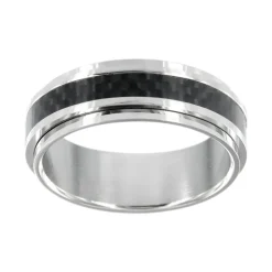 Bague Homme PHEBUS Laon Acier et Carbone 15-0124