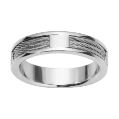 Bague Homme PHEBUS Sasha Acier et câble 15-0213