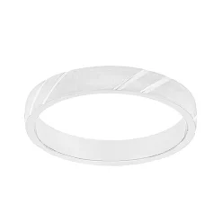 Bague Mixte Alliance ciselée OR 750/1000 blanc