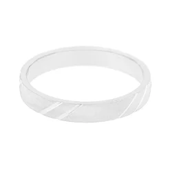 Bague Mixte Alliance ciselée OR 750/1000 blanc