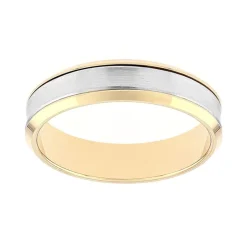 Bague Mixte Alliance contemporaine OR 750/1000 bicolore
