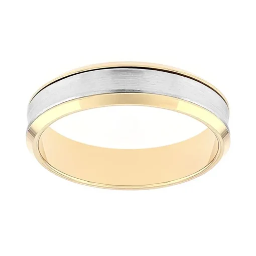 Bague Mixte Alliance contemporaine OR 750/1000 bicolore