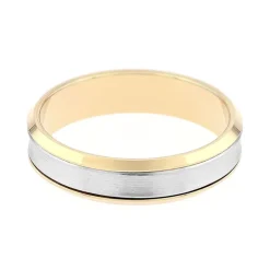 Bague Mixte Alliance contemporaine OR 750/1000 bicolore