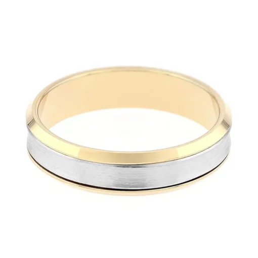 Bague Mixte Alliance contemporaine OR 750/1000 bicolore
