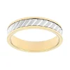 Bague Mixte Alliance diamantée OR 750/1000 bicolore