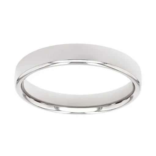 Bague Mixte Alliance EDORA OR 750/1000 Blanc Ruban Bombé Confort EDO1351355