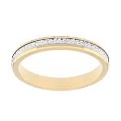 Bague Mixte Alliance EDORA OR 750/1000 Bicolore Diamantée EDO3356625.750MILL