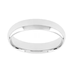 Bague Mixte Alliance EDORA OR 750/1000 Blanc Demi-Jonc Confort EDO3112340.750MILL