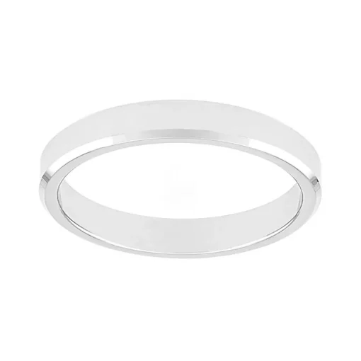 Bague Mixte Alliance EDORA OR 750/1000 Blanc Ruban Biseautée EDO3111730_750MILL