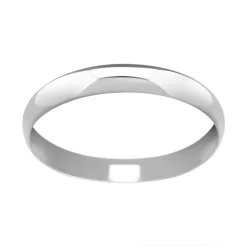Bague Mixte Alliance EDORA ARGENT 925/1000 Demi-Jonc EDO7433060