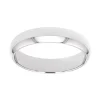 Bague Mixte Alliance EDORA OR 750/1000 Blanc Demi-Jonc EDO1101045