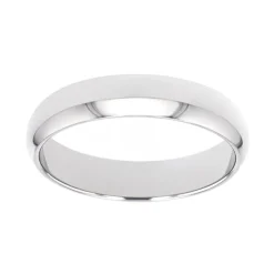 Bague Mixte Alliance EDORA OR 750/1000 Blanc Demi-Jonc EDO1101045