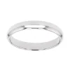 Bague Mixte Alliance EDORA OR 750/1000 Blanc Demi-Jonc EDO1101035
