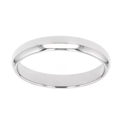 Bague Mixte Alliance EDORA OR 750/1000 Blanc Demi-Jonc EDO1101035