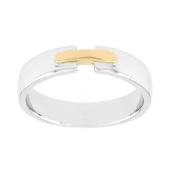 Bague Mixte Alliance EDORA OR 375/1000 Bicolore EDO9Y047X45.375MIL