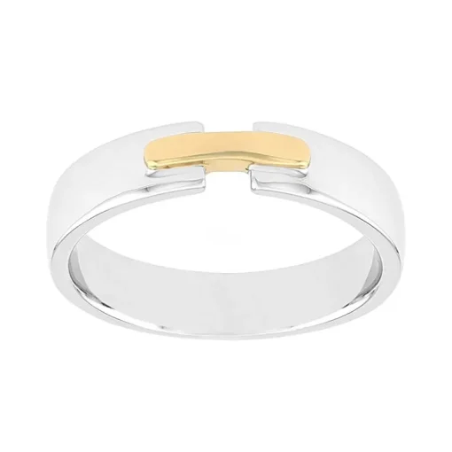 Bague Mixte Alliance EDORA OR 375/1000 Bicolore EDO9Y047X45.375MIL