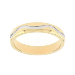 Bague Mixte Alliance EDORA OR 375/1000 Bicolore EDO9Y013B35.375MIL