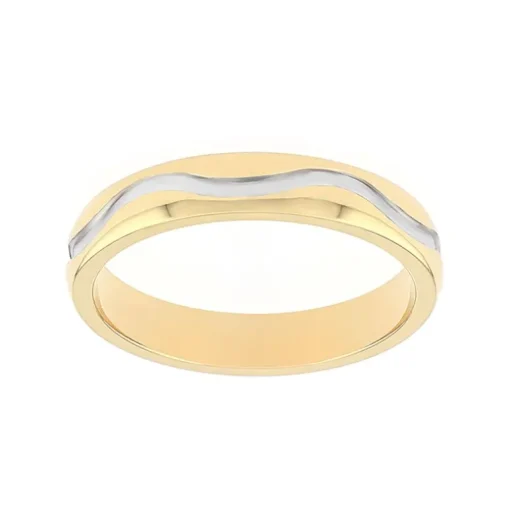 Bague Mixte Alliance EDORA OR 375/1000 Bicolore EDO9Y013B35.375MIL