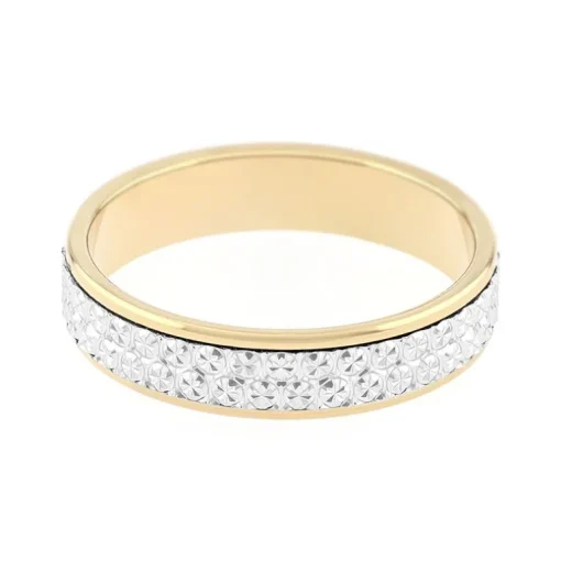 Bague Mixte Alliance EDORA OR 750/1000 Bicolore Diamantée EDO3363340.750MILL
