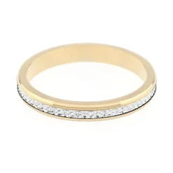 Bague Mixte Alliance EDORA OR 750/1000 Bicolore Diamantée EDO3356625.750MILL