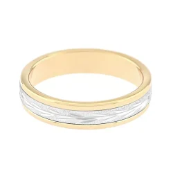 Bague Mixte Alliance EDORA OR 750/1000 Bicolore Diamantée EDO3354040.750MILL