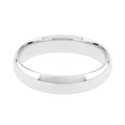 Bague Mixte Alliance EDORA OR 750/1000 Blanc Demi-Jonc Confort EDO3112340.750MILL