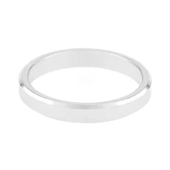 Bague Mixte Alliance EDORA OR 750/1000 Blanc Ruban Biseautée EDO3111730_750MILL