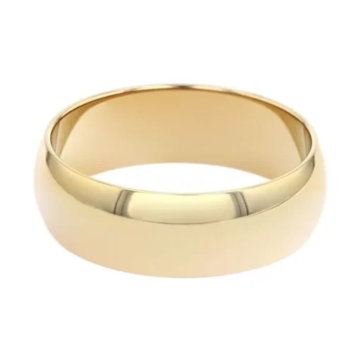Bague Mixte Alliance EDORA OR 750/1000 Jaune Demi-Jonc EDO1101060