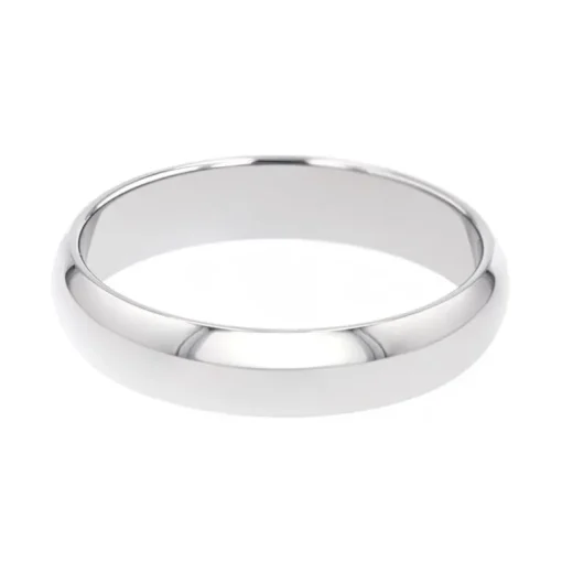 Bague Mixte Alliance EDORA OR 750/1000 Blanc Demi-Jonc EDO1101045
