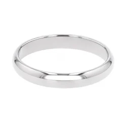 Bague Mixte Alliance EDORA OR 750/1000 Blanc Demi-Jonc EDO1101035