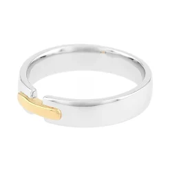 Bague Mixte Alliance EDORA OR 375/1000 Bicolore EDO9Y047X45.375MIL