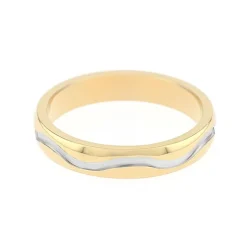 Bague Mixte Alliance EDORA OR 375/1000 Bicolore EDO9Y013B35.375MIL