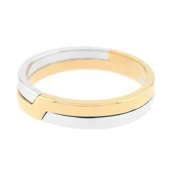 Bague Mixte Alliance EDORA OR 750/1000 Bicolore EDO3Y001X40.750MIL