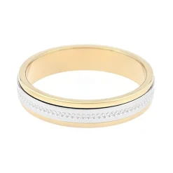 Bague Mixte Alliance OR 750/1000 bicolore
