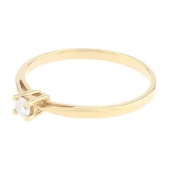 Bague Solitaire Femme EDORA OR 375/1000 Jaune Diamant