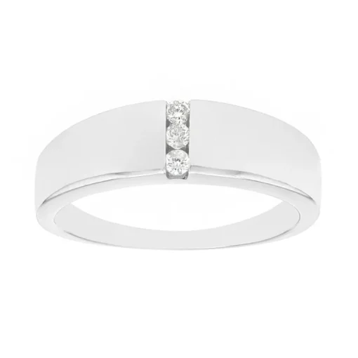 Bague Trilogie Femme EDORA OR 375/1000 Blanc Diamant