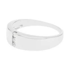 Bague Trilogie Femme EDORA OR 375/1000 Blanc Diamant