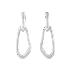 Bouces d'oreilles Femme Pendantes Calvin Klein SCULPTURAL Acier Argenté 35000749
