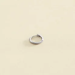 Boucle d'Oreille Femme Piercing Créole Dentado AGATHA Argent 925/1000 et Oxydes 02320754-050-TU
