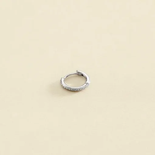 Boucle d'Oreille Femme Piercing Créole Dentado AGATHA Argent 925/1000 et Oxydes 02320754-050-TU