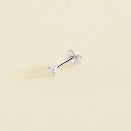 Boucle d'Oreille Femme Piercing Puce Mini AGATHA Argent 925/1000 et Oxyde 02320992-136-TU