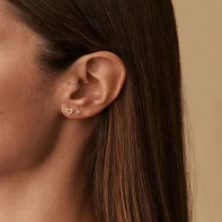 Boucle d'Oreille Femme Piercing Puce Minpunta AGATHA Argent 925/1000 et Oxydes 02320766-136-TU