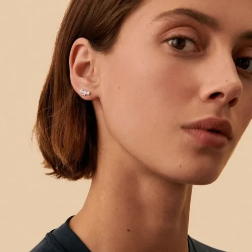 Boucle d'Oreille Femme Piercing Puce Trioflor AGATHA Argent 925/1000 et Oxydes 02320664-136-TU