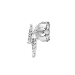 Boucle d'Oreille Unité Puce Femme AGATHA ÉCLAIR PAVÉ Argent 925/1000