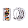 Boucle d'Oreilles Femme Siena UNA STORIA ARGENT 925/1000 Laque Multicolore et Oxydes