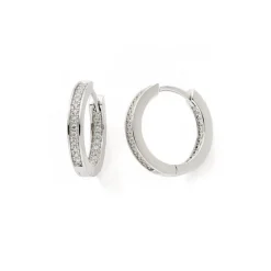 Boucles d'Oreille Créoles Femme EDORA COLLECTION ESSENTIAL Argent 925/1000 Oxydes de Zirconium